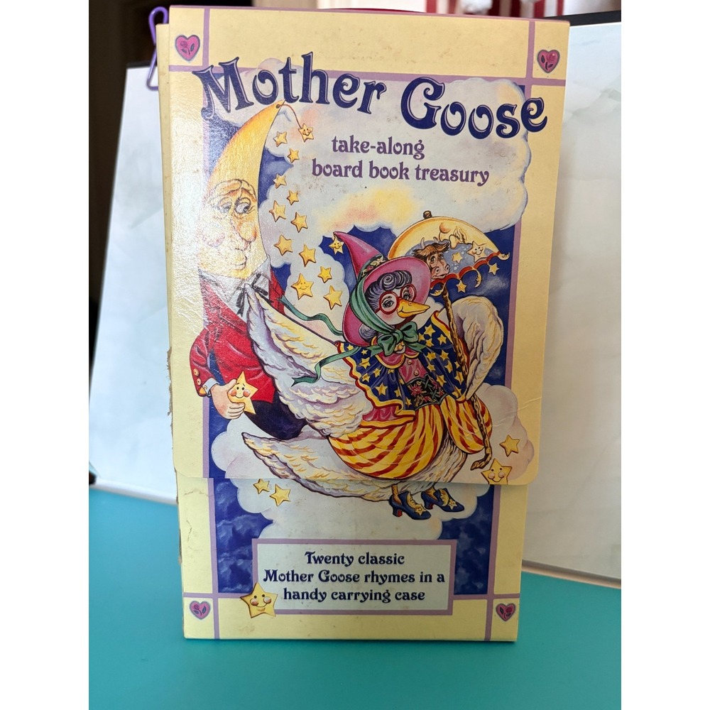 1999 Mother Goose Take Along Board Book Set of 4 -Twenty Classic Nursery Rhymes